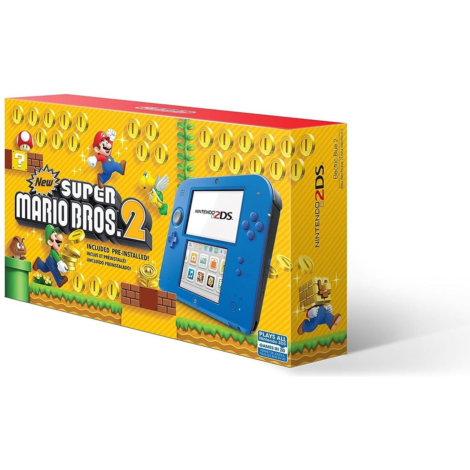 Consola Nintendo 2DS Azul Electrico incluye New Super Mario Bros. 2