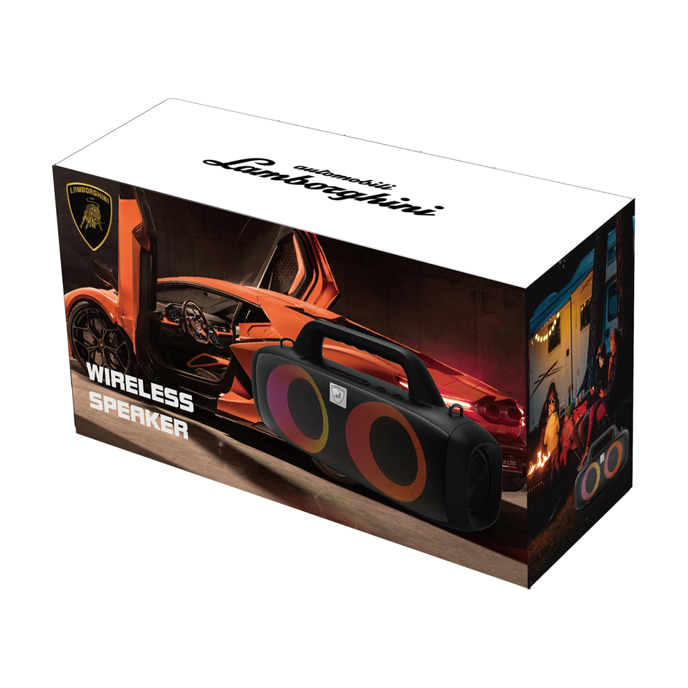 Bocina Inalámbrica Bluetooth Lamborghini LB BoomBox Nero