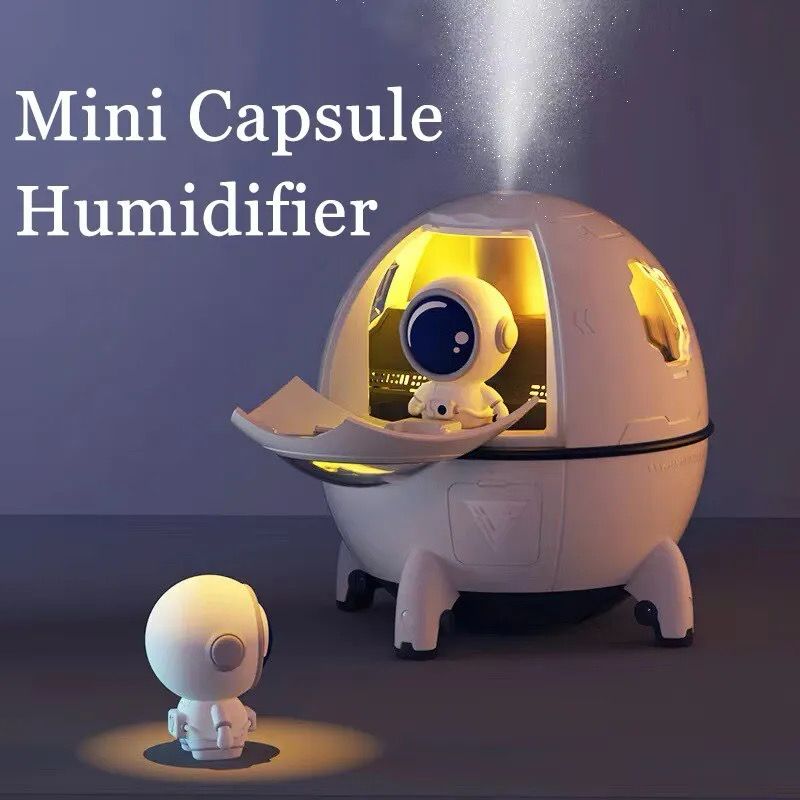 Difusor humidificador de aire portátil en forma de Cápsula Espacial incluye Astronauta