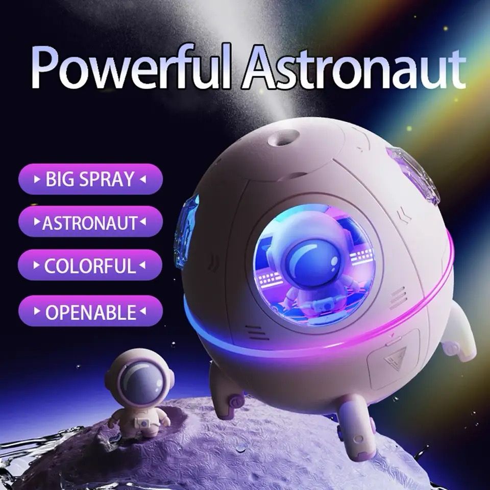 Difusor humidificador de aire portátil en forma de Cápsula Espacial incluye Astronauta