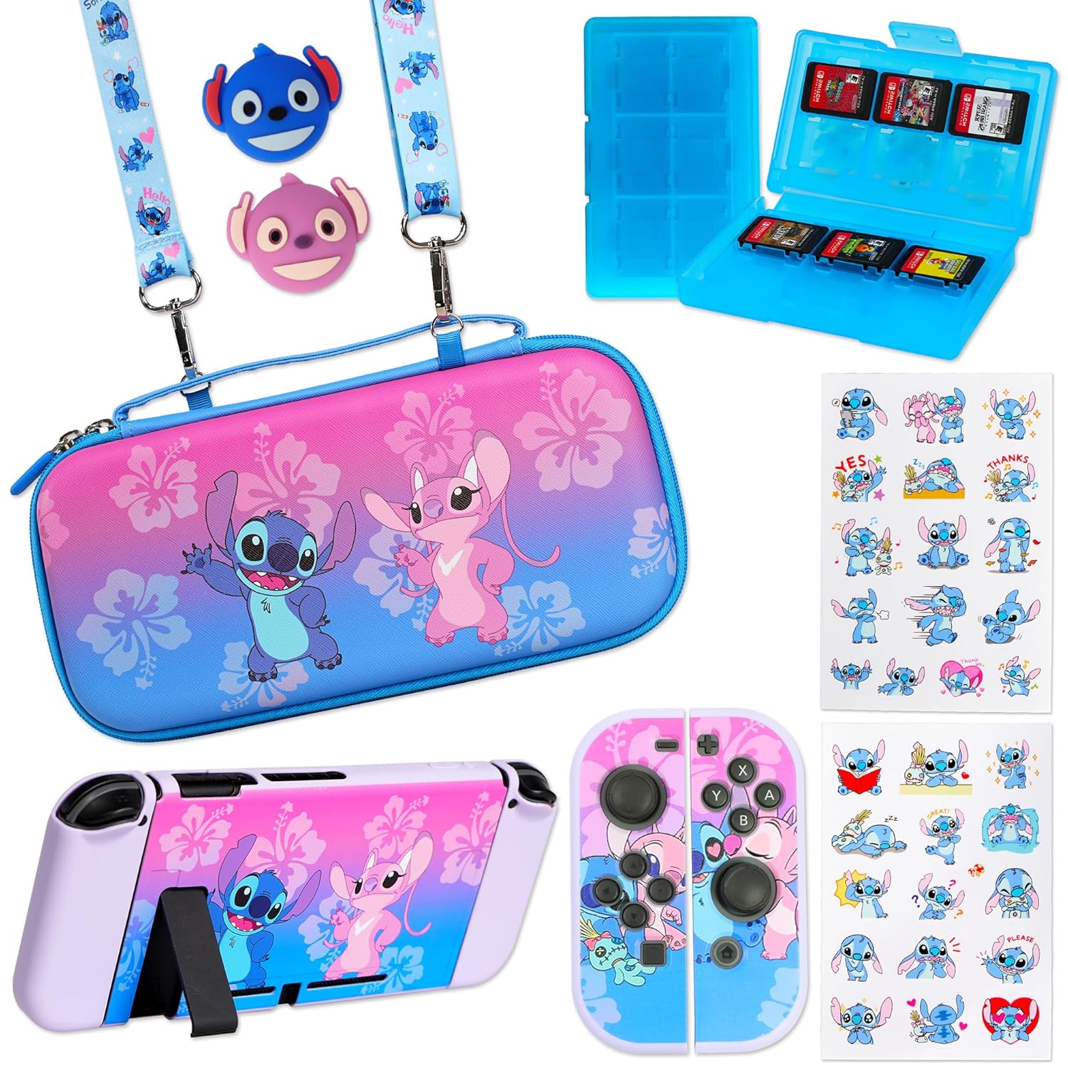 Estuche para Nintendo Switch 10 en 1 Modelo Stitch – Protección, estilo y practicidad