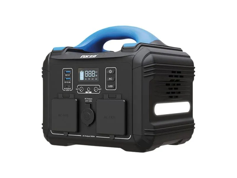 Generador Eléctrico Portátil Forza Titan Series T300 | 300W LMFP | 8 Puertos | Carga Rápida 2h | LED | 110V