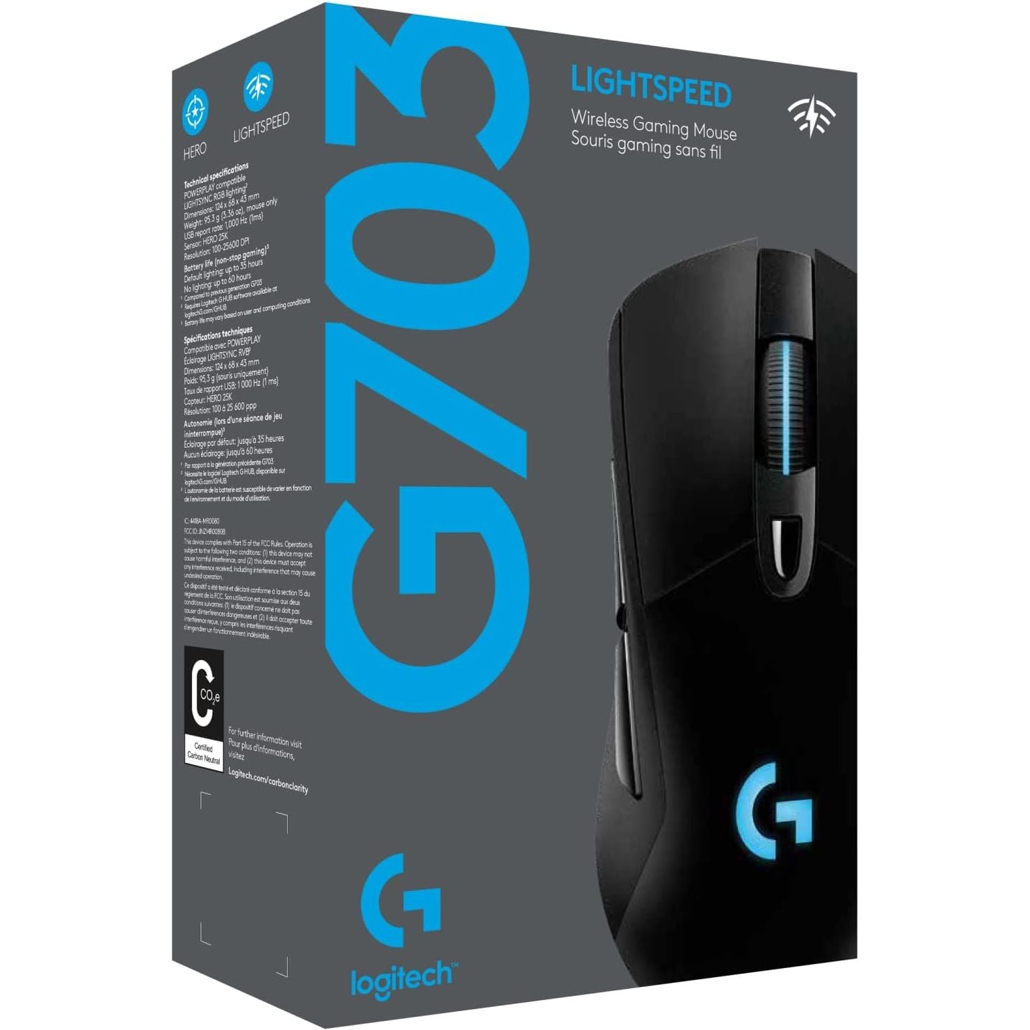 Mouse Inalambrico Gaming Logitech G703 Negro