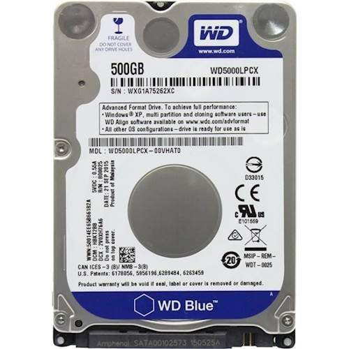 WD Blue WD5000LPCX - Disco duro - 500 GB - Gshop Pty