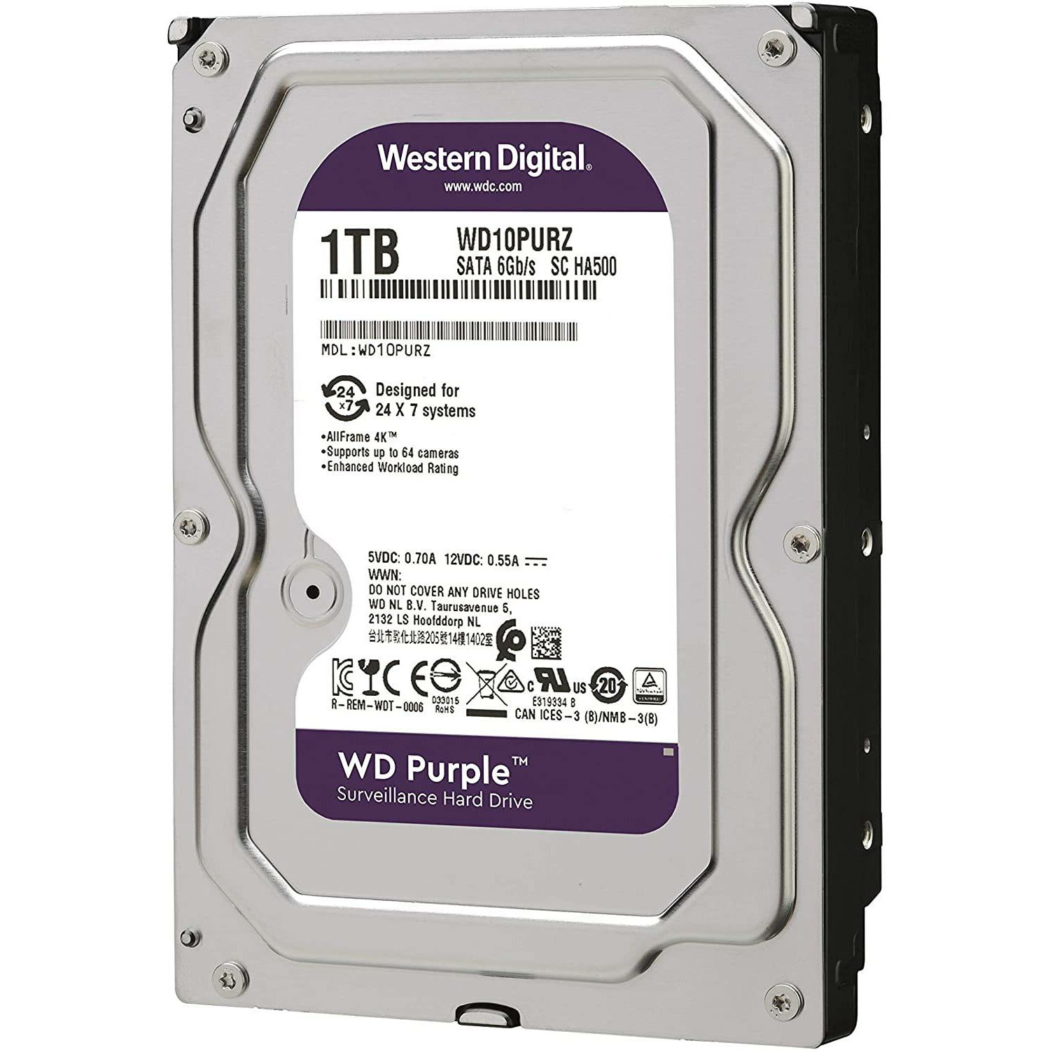 WD Purple Surveillance WD10PURZ - Disco duro - 1 TB - Gshop Pty