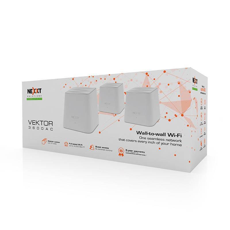 Nexxt Solutions Connectivity - Router Vektor3600-AC - Wireless Mesh - Gshop Pty
