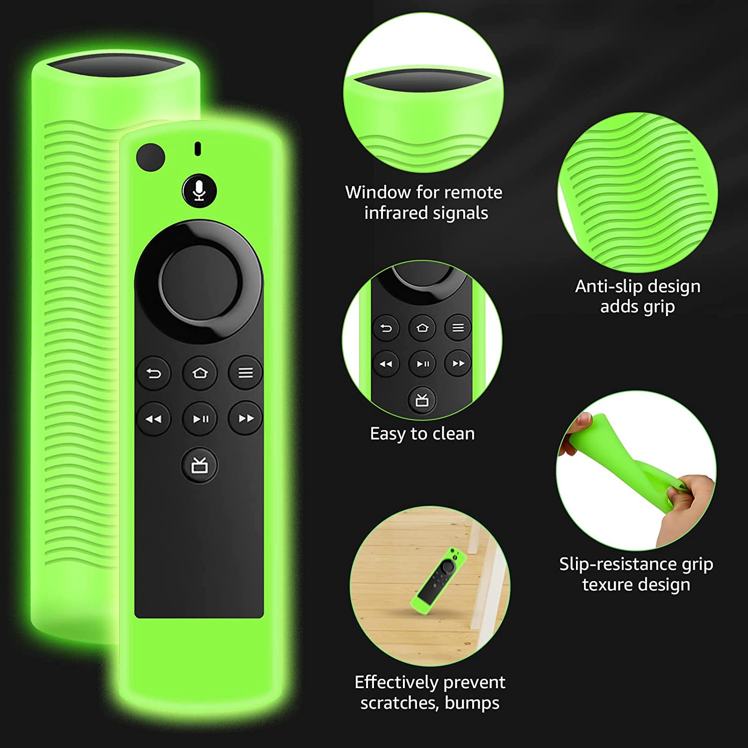 Protector de mando a distancia Estuche de silicona para TV Stick con cordón  antipérdida Control remoto inteligente compatible con Bluetooth Hugtrwg  Para estrenar