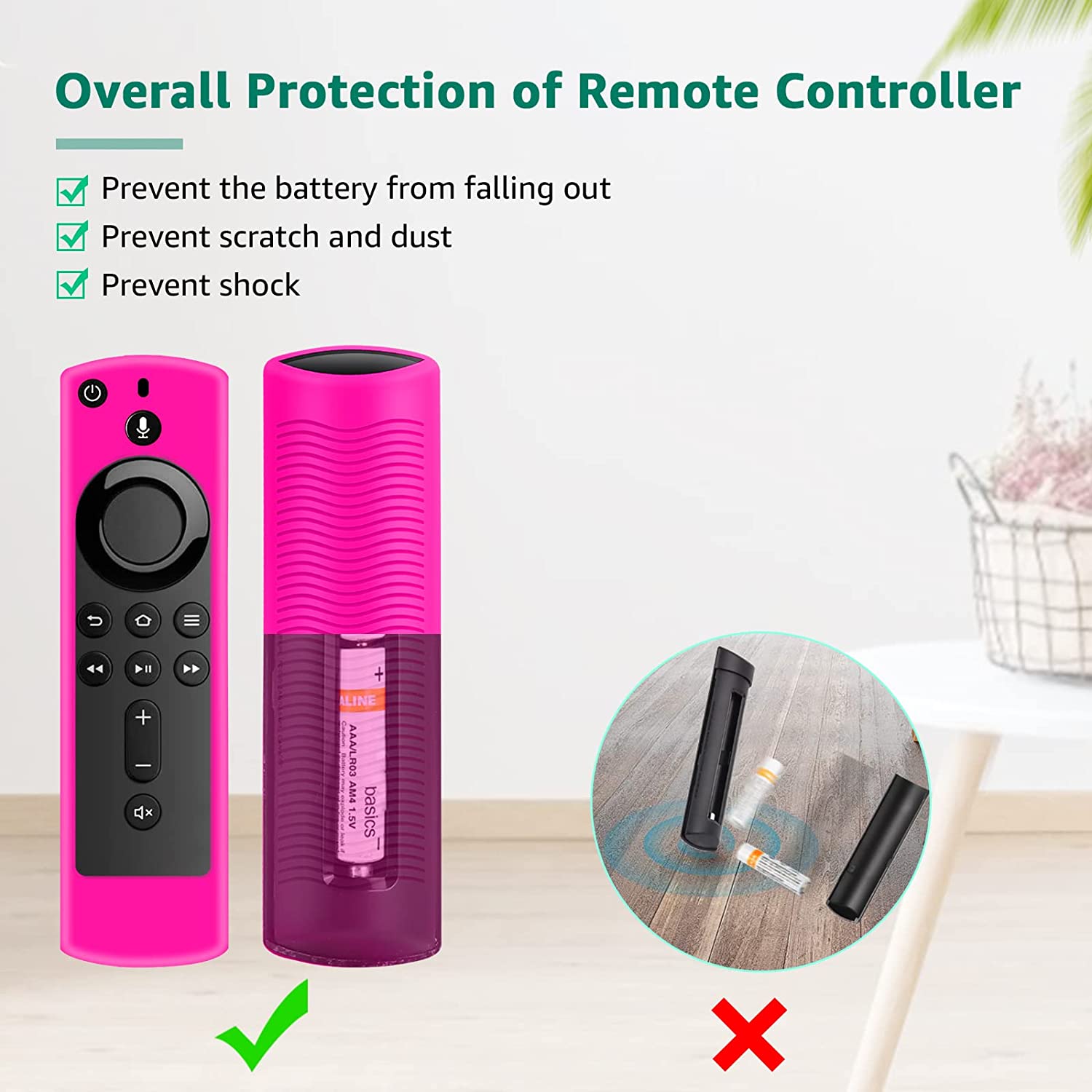 Paquete de 2 fundas para control remoto para TV Stick Lite versión 2020,  funda protectora de silicona antideslizante compatible con control remoto  de
