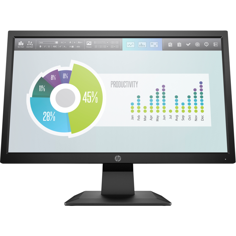 Monitor LCD marca HP P204 -LED-backlit de 19.5