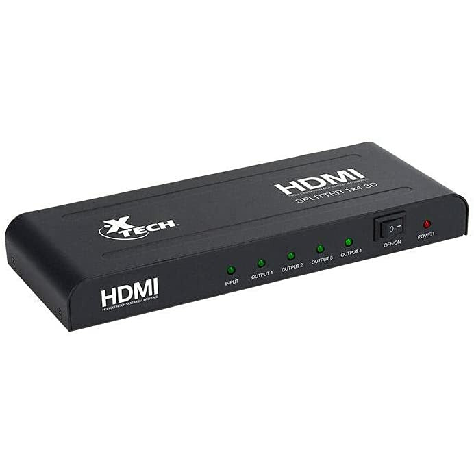 Xtech - HDMI Splitter - 1 Input to 4 Outputs - Gshop Pty