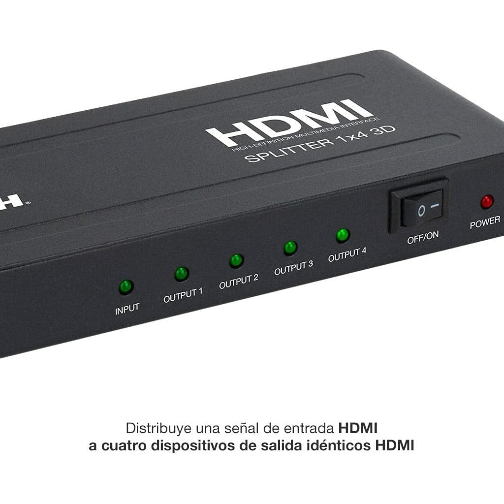 Xtech - HDMI Splitter - 1 Input to 4 Outputs - Gshop Pty